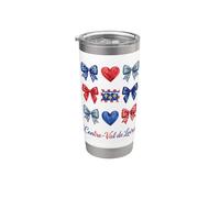 Centre Val De Loire Coquette Bow Girls Vaso térmico de acero inoxidable de doble pared