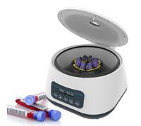 Centrífuga de laboratorio con velocidad variable de 500-4000 rpm, RCF máximo 1717xgxg, pantalla LCD, bajo nivel de ruido, for procesamiento PRP/PRF, compatible con tubos de 2/5/10/15 ml