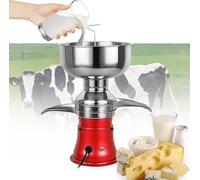 Centrífuga de leche Eléctrico Separador de Leche 5L Separador de Crema de Leche Separador de Crema de Leche Entera Desengrasado, Convertir Crema de leche cruda y leche desnatada 50 L/h