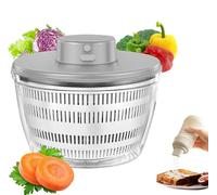 Centrifugador Automático de Ensalada, Inalámbrico Secadora de Ensalada de 4000 ml, de Gran Capacidad Centrifugadora de Lechuga, Rotación Automática Ensaladera para Servir, Escurridor rápido