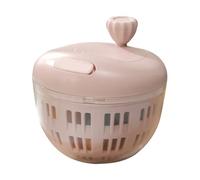 Centrifugadora de Ensalada - 800ml Secador de Verduras | de Frutas Manual | Bol con Escurridor y Base Antideslizante, Herramienta para Productos Frescos, Portátil para Pícnic y Cocina, Blanca