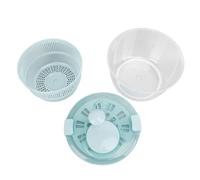 Centrifugadora de ensaladas en azul lago, 5 L, lavadora manual de verduras y frutas con operación de centrifugado con una sola mano, secador de ensaladas de gran capacidad para lec