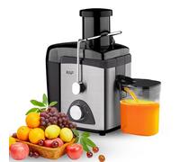 Centrifugadora extractor de jugo 800 W, 3 ajustes, centrífuga de frutas y verduras, canal de alimentación 65 mm, diseño antigoteo, limpieza fácil, pies antideslizantes