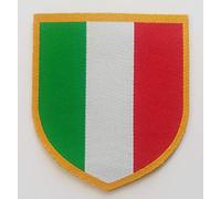 Centro Bordado Parche - Parche Microricado en HD/Jacquard (Alta definición) Escudo Italia termoadhesivo, Micro Hilo, Dimensiones: H 5,8 x L cm. 6,5 cm. Fabricado en Italia.