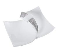 CENTRO C/ASA CERÁMICA BLANCO/PLATA 31X29X15CM