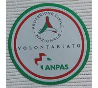Centro de Bordado Patch-Toppa microrrevestida de HD/Jacquard (Alta definición), Logotipo voluntario ANPAS termoadhesivo, Micro Hilo, diámetro: 9 cm, Fabricado en Italia