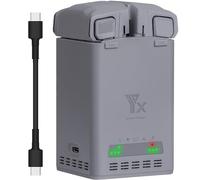 Centro de Carga para dji Mini 5 Pro/Mini 4 Pro/Mini 3 Pro/Mini 3, Estación de Carga Rápida de 100W para Baterías, Recarga hasta 2 Baterías, Batería Externa, Compacto y Portátil, Accesorios para DRO