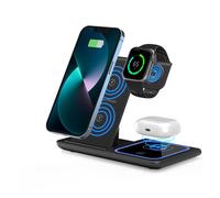 Centro de carga universal para el ecosistema Apple, estación de carga simultánea con diseño de doble bobina, cargador avanzado compatible con