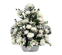 Centro de Flores Artificiales para Cementerio e Iglesia. Todos los Santos. (Blanco 1)
