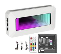 Centro de iluminación de algoritmo de prisma - 11,4 x 5,5 x 2 cm, controlador de ventilador de placa base de 8 puertos, hub de ventilador PWM ARGB | Excelente durabilidad control de temperatura para