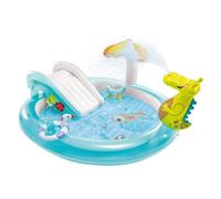 INTEX Centro de juegos hinchable agua cocodrilo con aspersor y tobogán