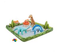 INTEX - Centro juegos hinchable acuático dinosaurios, piscina hinchable infantil, incorpora dispersor de agua y juego lanzamiento con bolas, capacidad para 410 litros, peso máximo soportado 81 kg,