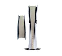 Centro de la etiqueta engomada de la película protectora para PS5 Pro consola del centro de la tira de la etiqueta engomada de la piel de la etiqueta engomada del centro Protector (Plata)