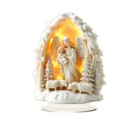 Centro de Mesa Cristiano - acrílico de la Natividad, Figura de Madre Jesús, decoración de Mesa 2D, decoración de Vacaciones, exhibición Religiosa de Navidad, Letrero Festivo | Exhibición de