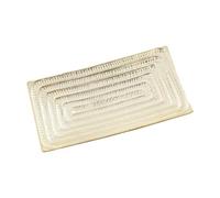 Centro de Mesa Rectangular de Aluminio Dorado 45x23x5 cm