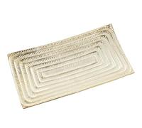 Centro de Mesa Rectangular de Aluminio Dorado 55x28x5 cm