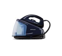 Orbegozo VP 8550 Centro de Planchado a Vapor, Planchado en Seco y a Vapor, Regulador de Temperatura, Botón Autolimpieza, Depósito de Agua Extraíble 1.2 L, 2400 W, Azul