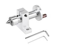 Centro de torno portátil Astilla para madera con llave de mango de perforación Cojinete doble para mini torno