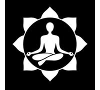 Centro de yoga, sala de meditación, budismo, habitación infantil, habitación de bebé, ropa de cama, esterilla de yoga Pegatinas de tallado fino 54x54.1cm No daña la superficie de la pared Blanco