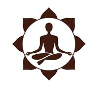 Centro de yoga, sala de meditación, budismo, habitación infantil, habitación de bebé, ropa de cama, esterilla de yoga Pegatinas de tallado fino 36x36cm No se cae Café