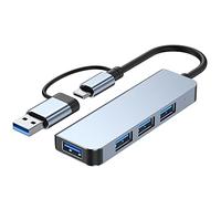 Centro Multifuncional,HUIOP Tipo C a USB 3.0 Hub 4 Puertos Estación de Acoplamiento 4 en 1 Divisor USB ultradelgado Plug and Play Compatible con Pro/Air Surface Pro PS4 XPS PC Flash Drive