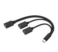 Centro USB C con 3 interfaces USB, fácil de usar, con brillo suave, indica robusto, construcción multifunción, centro USB C para oficina