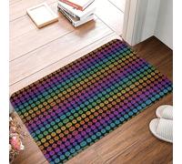 Centros De Energía Cósmica De Los Chakras Alfombra De Baño Fácil De Limpiar Felpudo De Bienvenida Cómodo Felpudo De Entrada para Jardín Pasillo Trasera Delantera 40X60 Cm
