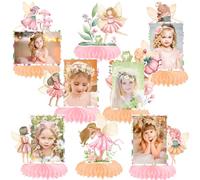 Centros de mesa de hadas con diseño de panal de abeja, 9 piezas, decoración de cumpleaños de hadas, decoración de mesa de cuento de hadas para decoración de jardín de hadas, suministros de baby shower