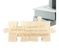 Centros de mesa de motivación, citas inspiradoras, , Positivo Decoración de escritorio de madera - Decoración de estímulo e intuitiva para sala de estudio, sala de
