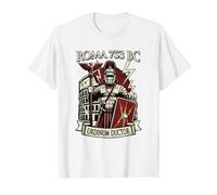 Centurión con Casco Romano, Guerrero Romano del Arte Grunge Camiseta gráfica económica, Hombre, Blanco, XL