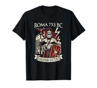 Centurión con Casco Romano, Guerrero Romano del Arte Grunge Camiseta gráfica económica, Hombre, Negro, XL