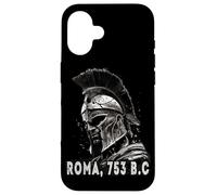 Centurión con Casco Romano, Guerrero Romano del Arte Grunge Carcasa para iPhone 16