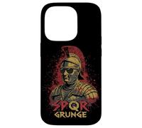 Centurión Romano SPQR Estilo Grunge Gráfico Vinta Carcasa para iPhone 14 Pro