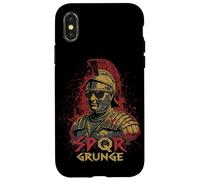 Centurión Romano SPQR Estilo Grunge Gráfico Vinta Carcasa para iPhone X/XS