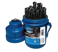 Century Drill & Tool 24329 Juego de brocas de óxido negro de grado profesional de Estados Unidos de 1/16" a 1/2" por 64Ths, 29 piezas