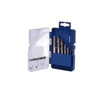 Century Drill & Tool 88710 - Juego de extractor de tornillos de flauta en espiral y taladro izquierdo, 10 piezas, acero cobalto M35, incluye extractores #1 - #5 y taladros de mano izquierda