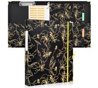 Cenvialuxy Carpeta de 3 anillas de 2.5 cm con sujetapapeles Flores