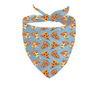 CENWA 1 bandana de pizza para perro, regalo de fiesta de pizza, comida chatarra, regalo temático de pizza, regalo para perros (color azul D)