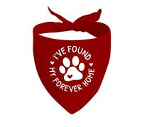 CENWA 1 bandana para perro con texto en inglés «I've Found My Forever Home», bandana adoptada para cachorros (I've Found My Forever Home D UK)