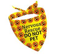 CENWA 1 bandana para perro de rescate nervioso con texto en inglés "Please Don't Pet/Do Not Pet Dog Bandana Nervious Rescue Dog Bandana Nervious Dog Scarf (nervious not pet UK)