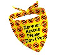 CENWA 1 bandana para perro de rescate nervioso con texto en inglés "Please Don't Pet/Do Not Pet Dog Bandana Nervious Rescue Dog Bandana Nervious Dog Scarf (nervious don't pet UK)