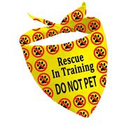 CENWA 1 bandana para perro de rescate nervioso con texto en inglés "Please Don't Pet/Do Not Pet Dog Bandana Nervious Rescue Dog Bandana Nervious Dog Scarf (Rescue Training Pet UK)