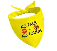CENWA Bandana unisex para perro, amarillo, 70 cm x 34 cm, sin tocar y hablar