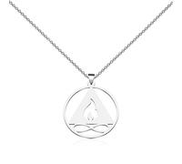 CENWA Colgante de acero inoxidable con símbolo de llama, talismán, símbolo de llamas, regalo del día de San Valentín, Todos