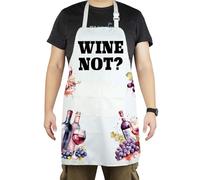 CENWA Delantal de vino para mujeres y hombres, con bolsillo, para vino, no cocina, cocina, botella de vino, regalo, Wine Not Delantal, 72*68 cm (28.34*26.77inch)