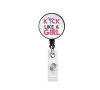 CENWA Kick Like A Girl - Carrete de insignia de karate y kickboxing, regalo para maestras de Taekwondo (Kick Like A Girl R UK)