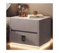 Cenz-888 Aparador rústico Mesilla de Noche con Cerradura, Sencilla y de Alta Gama, con luz de inducción Inteligente, Armario de Almacenamiento for mesita de Noche Aparador