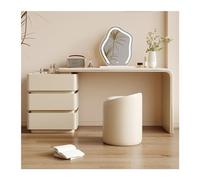 Cenz-888 Tocador con 3 cajones, Juego de tocador Moderno y Sencillo, Que Incluye Espejo Maquillaje LED Silla, Perfecto for Mujeres niñas tocador Blanco(Beige,Pequeño)