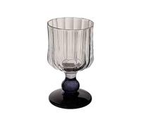 Cenz-888 vasos de agua Copas de cristal con textura de pliegues vintage, tallo y base negros for vino, champán, cócteles y zumos. para la cocina del hogar