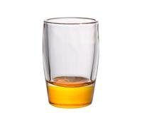 Cenz-888 vasos de agua Vaso de chupito con base de color, 1,5 oz. Vasos transparentes de base gruesa for whisky, tequila, vodka, licores y aguardientes. para la cocina del hogar(Yellow)